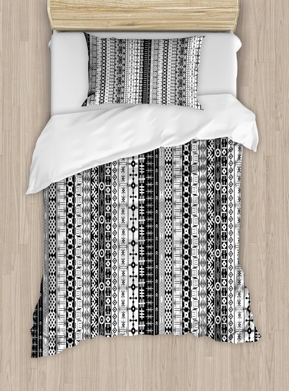 imageAmbesonne Love Duvet Cover Set Valentines Day Words with Hearts Frame on Vertical Lines Romantic Calligraphy Decorative 2 Piece Bedding Set with 1 Pillow Sham Twin Size Pink Red BlushCharcoal White