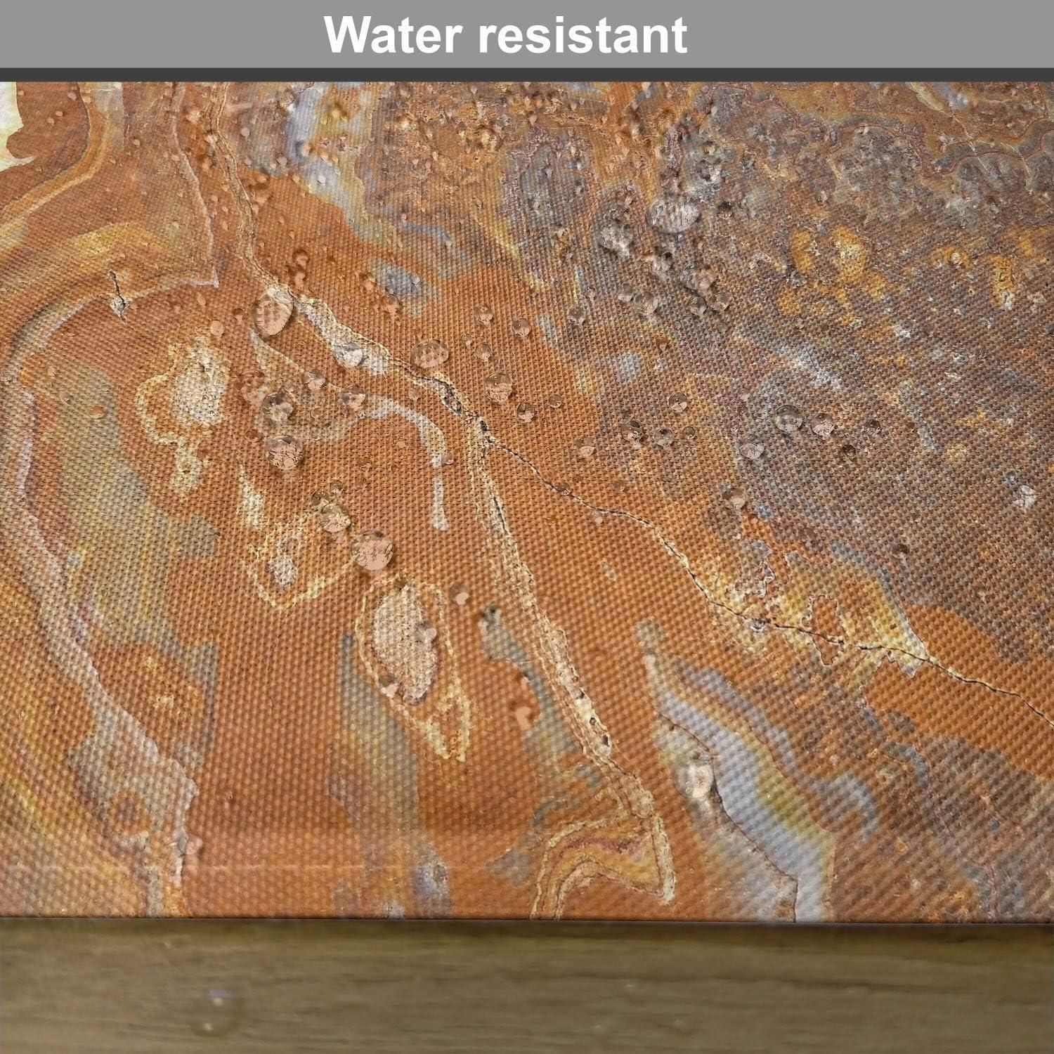 imageAmbesonne Marble Print Place Mats Set of 4 Unique Earthen Toned Mother Earth Natural Travertine Structures Washable Fabric Placemats for Dining Table Standard Size Yellow Cinnamon