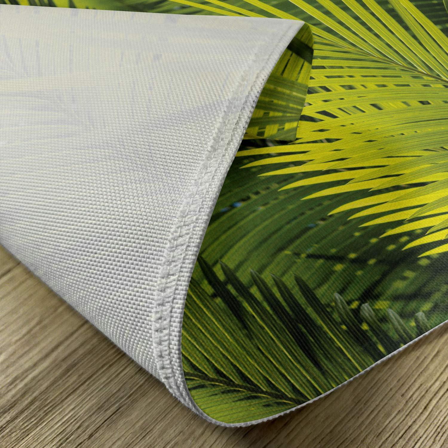 imageAmbesonne New York Place Mats Set of 4 NYC Exquisite Skyline Manhattan Old Neighborhood Tourist Country Print Washable Fabric Placemats for Dining Table Standard Size Purple and YellowFern Green