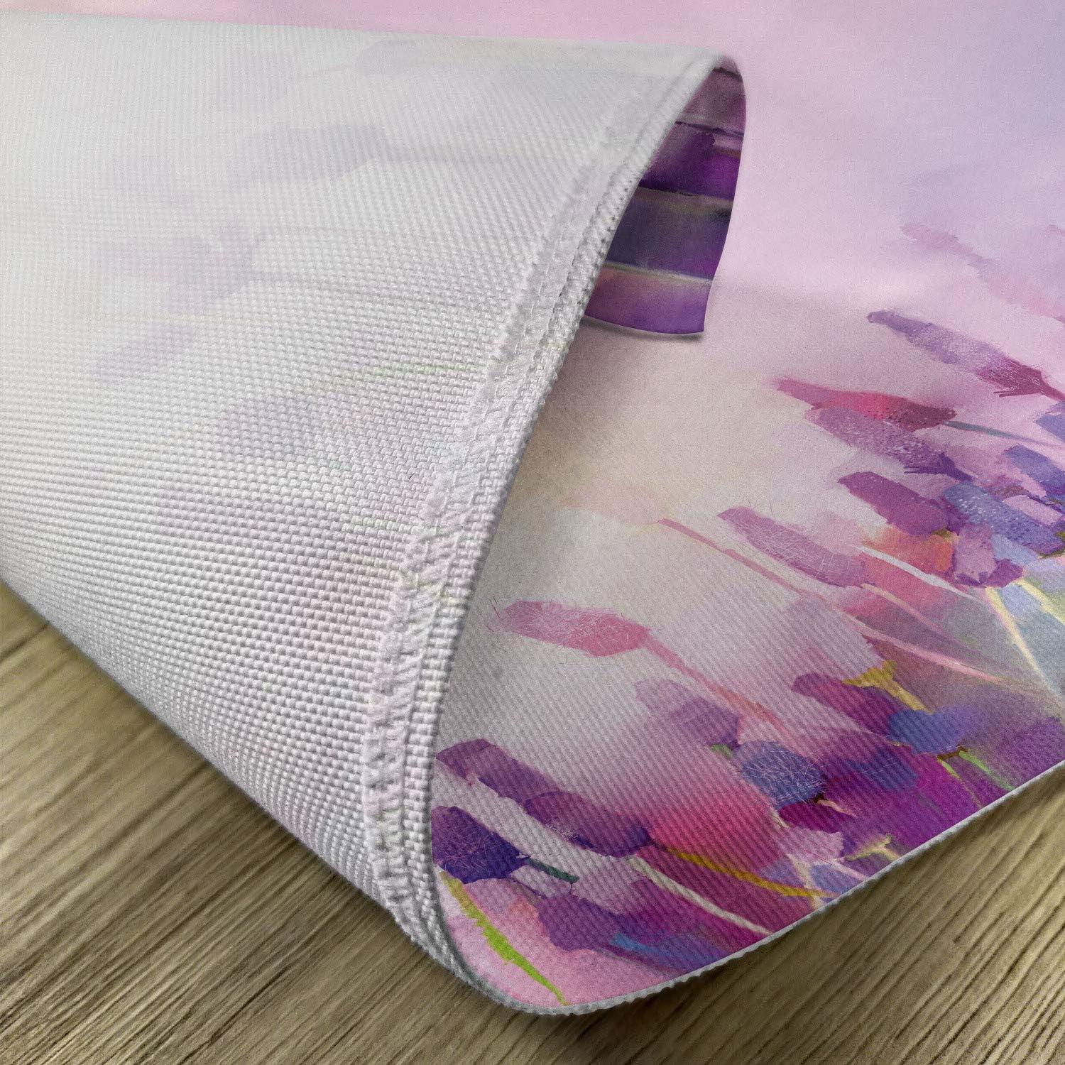 imageAmbesonne New York Place Mats Set of 4 NYC Exquisite Skyline Manhattan Old Neighborhood Tourist Country Print Washable Fabric Placemats for Dining Table Standard Size Purple and YellowLilac Purple