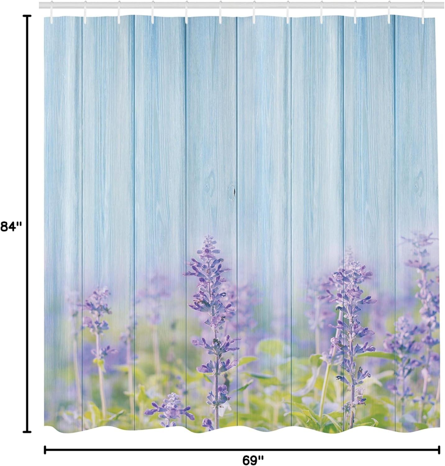 imageAmbesonne Romantic Shower Curtain Couple in Love Walking in The City Streets in Rainy Day Romance Dramatic Urban Scene Cloth Fabric Bathroom Decor Set with Hooks 69 W x 84 L Sepia RedLilac Blue