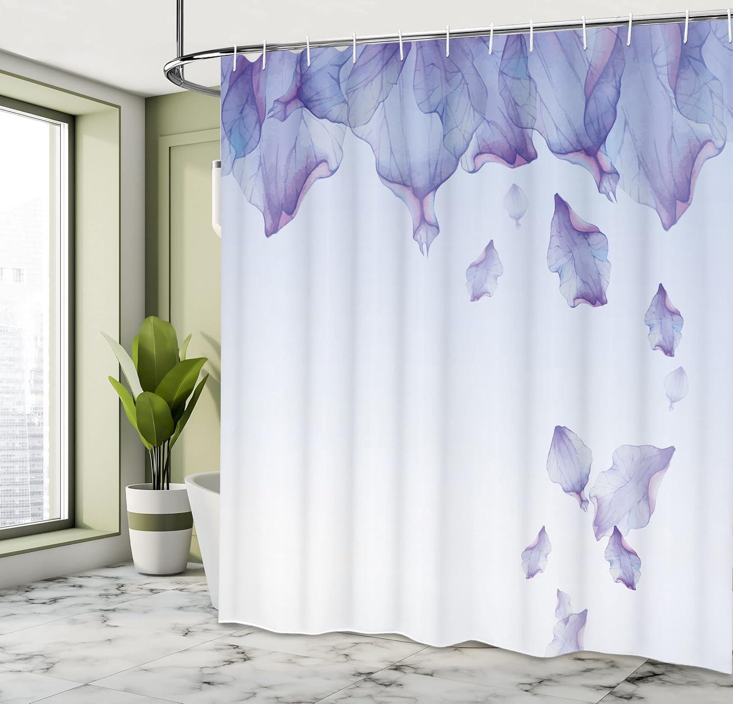 imageAmbesonne Romantic Shower Curtain Couple in Love Walking in The City Streets in Rainy Day Romance Dramatic Urban Scene Cloth Fabric Bathroom Decor Set with Hooks 69 W x 84 L Sepia RedMaroon Purple