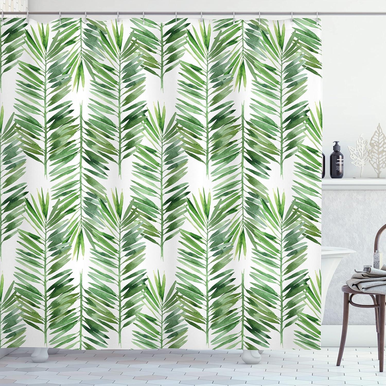 imageAmbesonne Romantic Shower Curtain Couple in Love Walking in The City Streets in Rainy Day Romance Dramatic Urban Scene Cloth Fabric Bathroom Decor Set with Hooks 69 W x 84 L Sepia RedPale Green