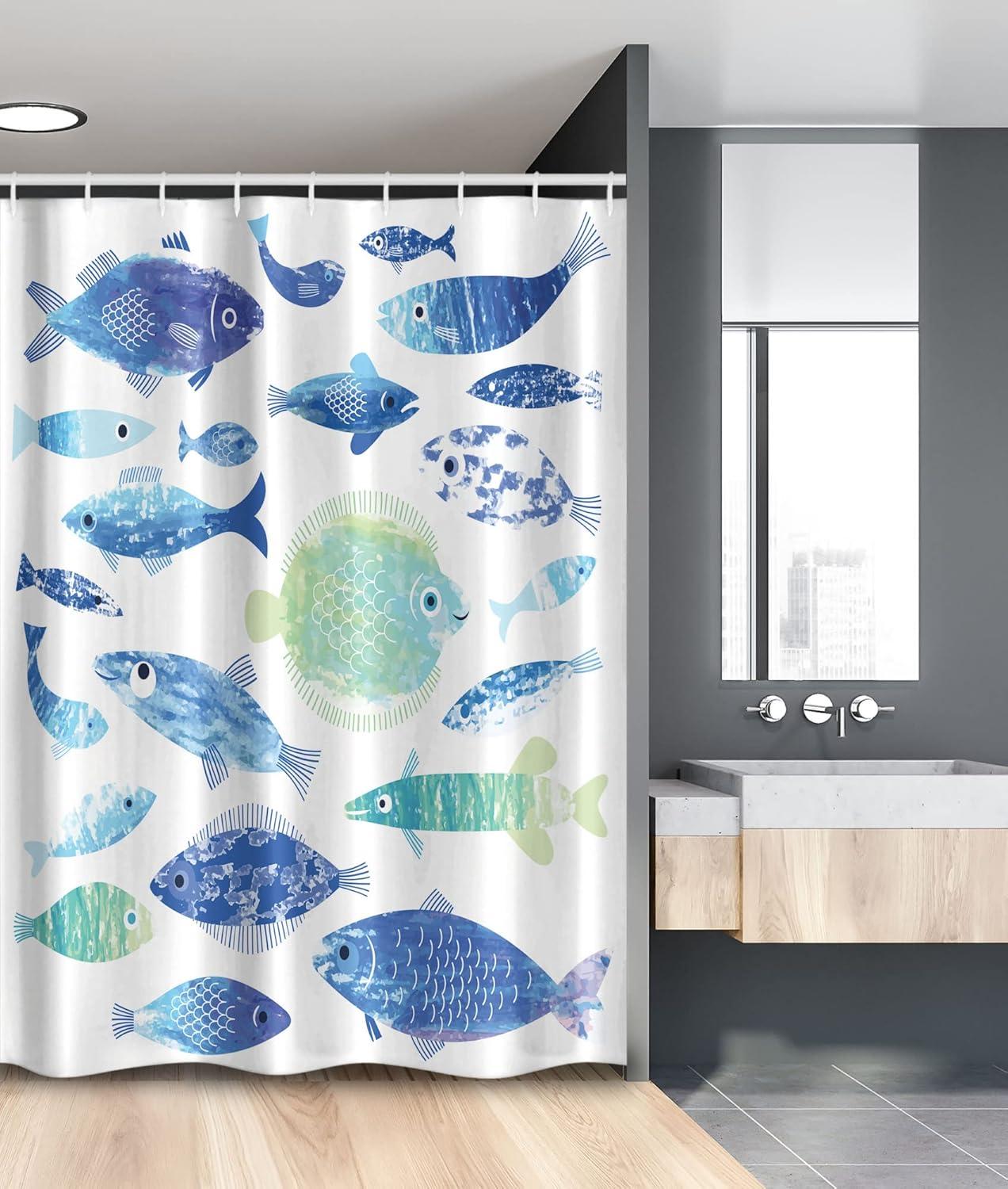 imageAmbesonne Romantic Shower Curtain Couple in Love Walking in The City Streets in Rainy Day Romance Dramatic Urban Scene Cloth Fabric Bathroom Decor Set with Hooks 69 W x 84 L Sepia RedSeafoam Blue