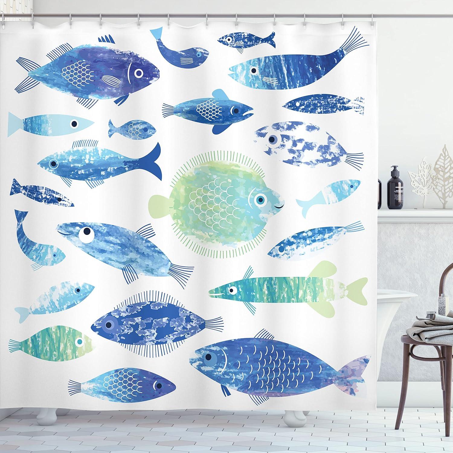 imageAmbesonne Romantic Shower Curtain Couple in Love Walking in The City Streets in Rainy Day Romance Dramatic Urban Scene Cloth Fabric Bathroom Decor Set with Hooks 69 W x 84 L Sepia RedSeafoam Blue