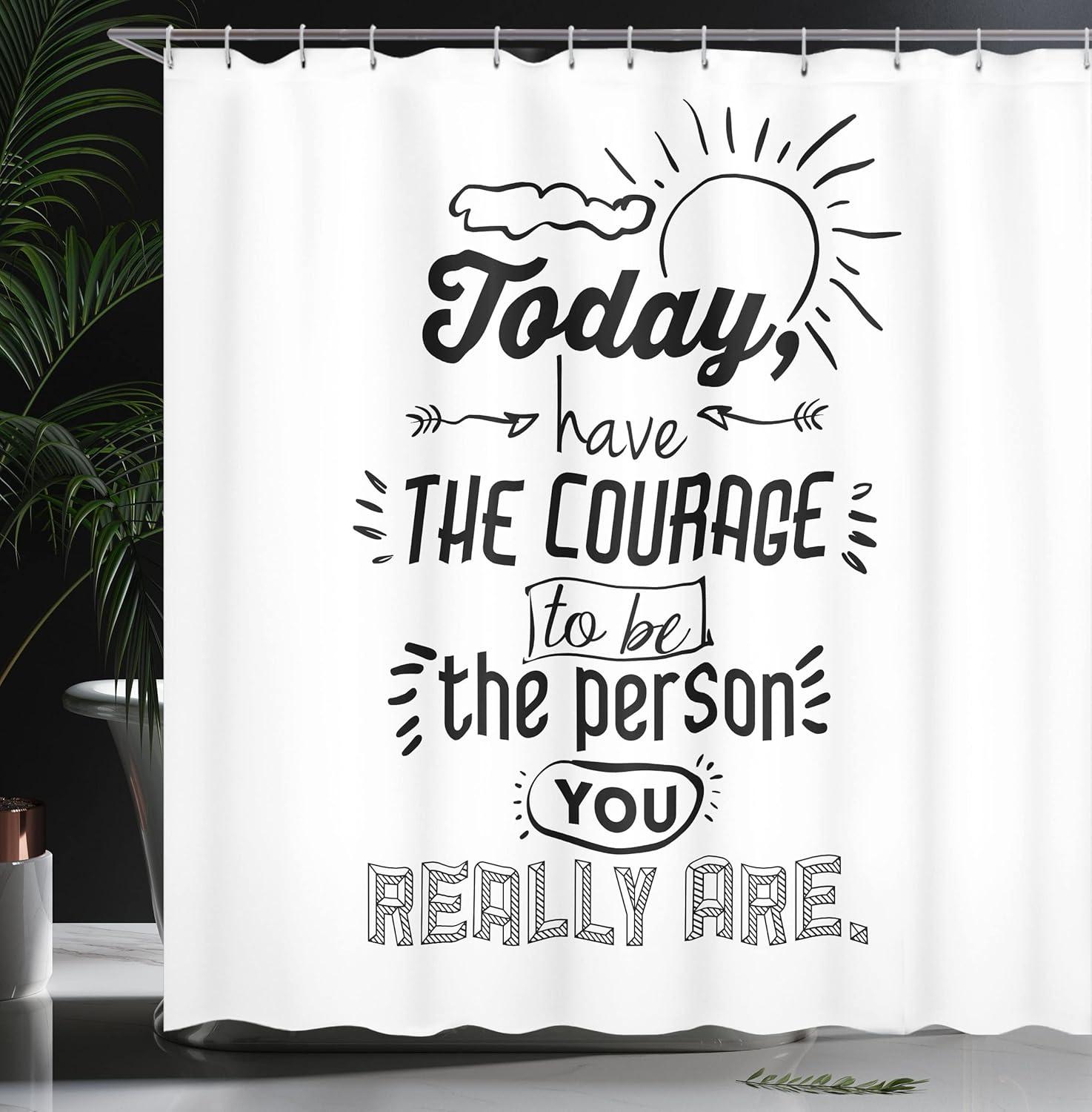 imageAmbesonne Romantic Shower Curtain Couple in Love Walking in The City Streets in Rainy Day Romance Dramatic Urban Scene Cloth Fabric Bathroom Decor Set with Hooks 69 W x 84 L Sepia RedBlack and White