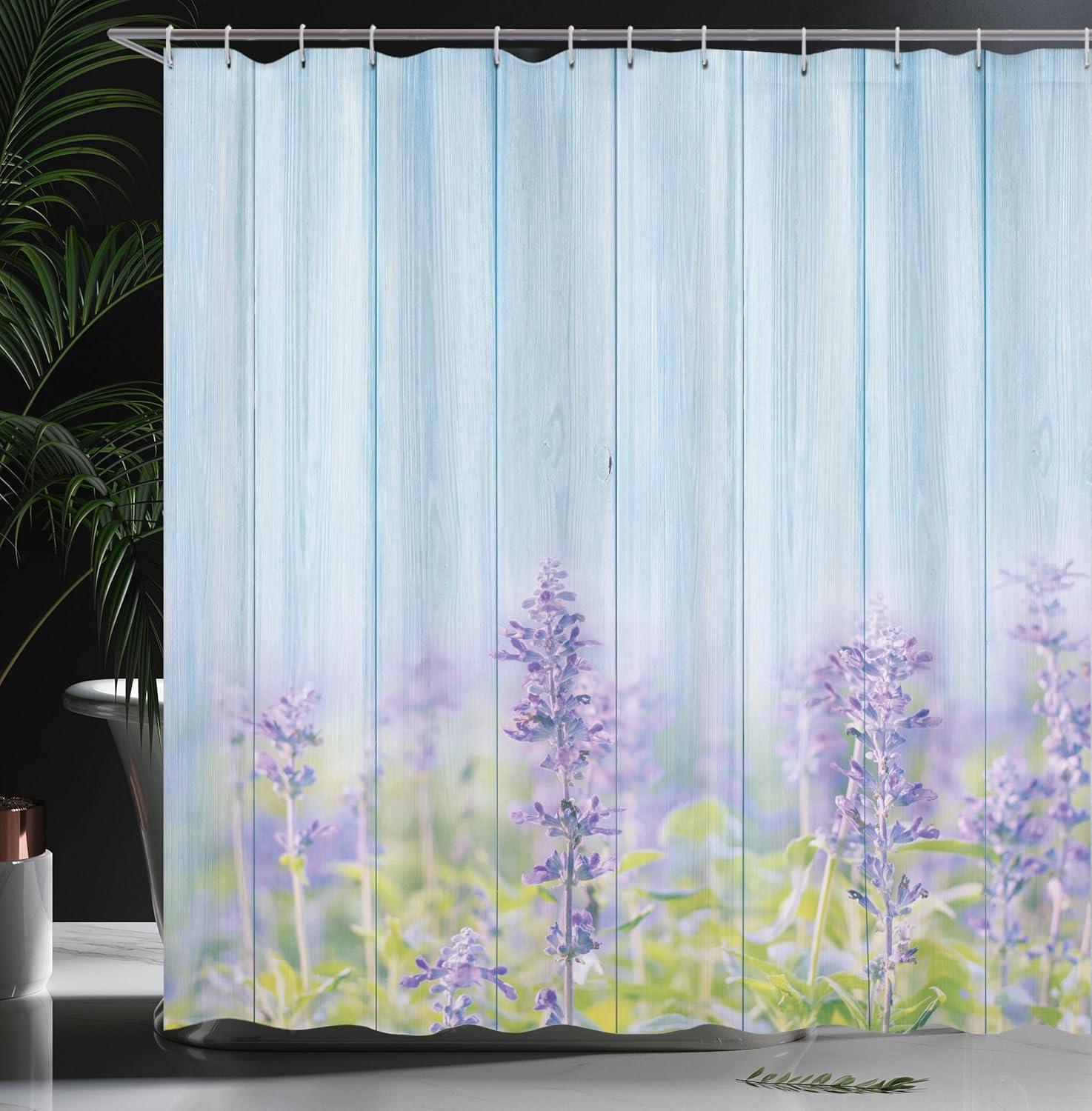 imageAmbesonne Romantic Shower Curtain Couple in Love Walking in The City Streets in Rainy Day Romance Dramatic Urban Scene Cloth Fabric Bathroom Decor Set with Hooks 69 W x 84 L Sepia RedLilac Blue