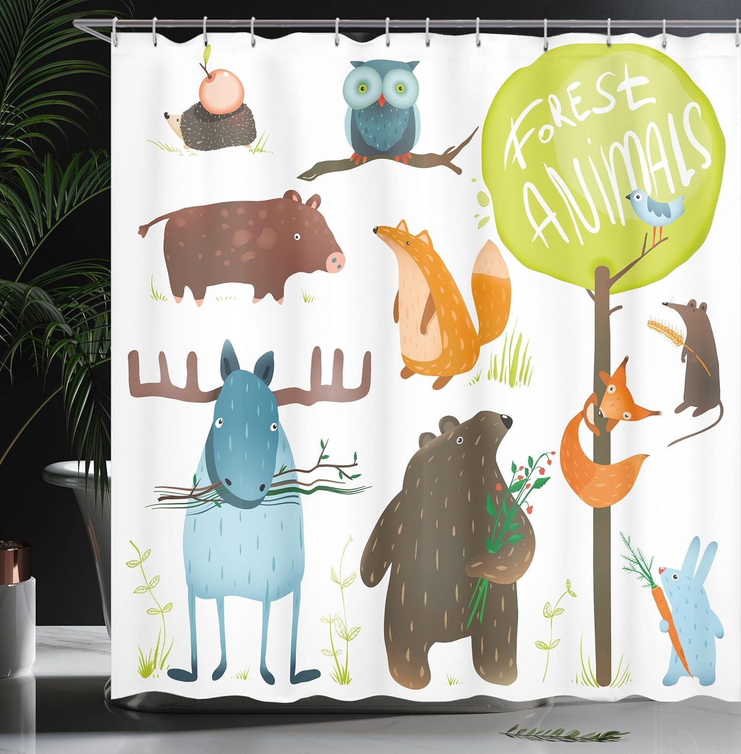 imageAmbesonne Romantic Shower Curtain Couple in Love Walking in The City Streets in Rainy Day Romance Dramatic Urban Scene Cloth Fabric Bathroom Decor Set with Hooks 69 W x 84 L Sepia RedYellow Green