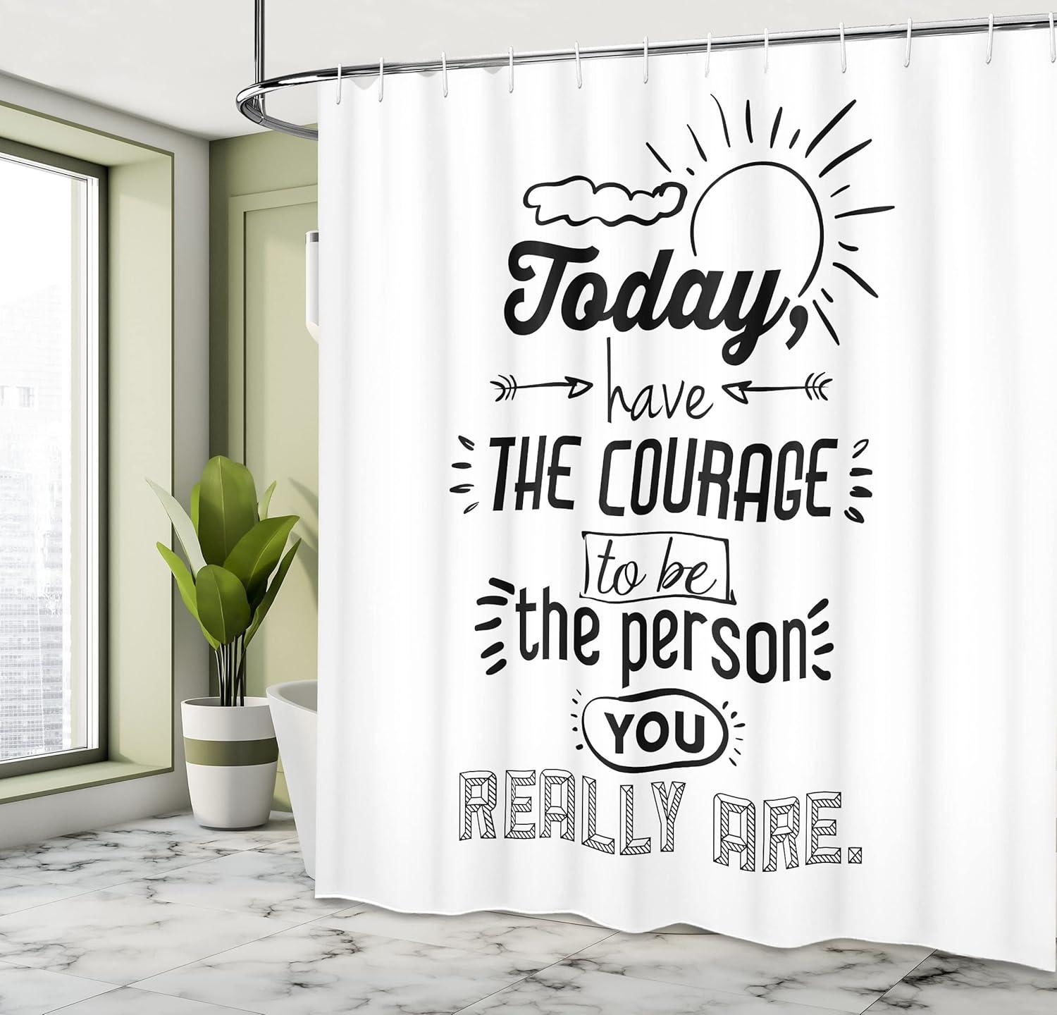 imageAmbesonne Romantic Shower Curtain Couple in Love Walking in The City Streets in Rainy Day Romance Dramatic Urban Scene Cloth Fabric Bathroom Decor Set with Hooks 69 W x 84 L Sepia RedBlack and White