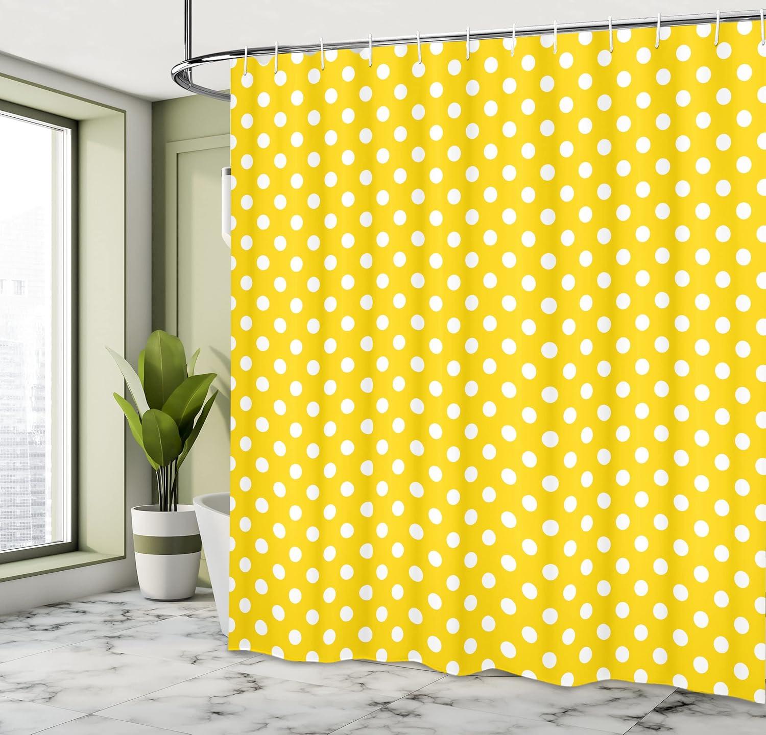 imageAmbesonne Romantic Shower Curtain Couple in Love Walking in The City Streets in Rainy Day Romance Dramatic Urban Scene Cloth Fabric Bathroom Decor Set with Hooks 69 W x 84 L Sepia RedYellow White