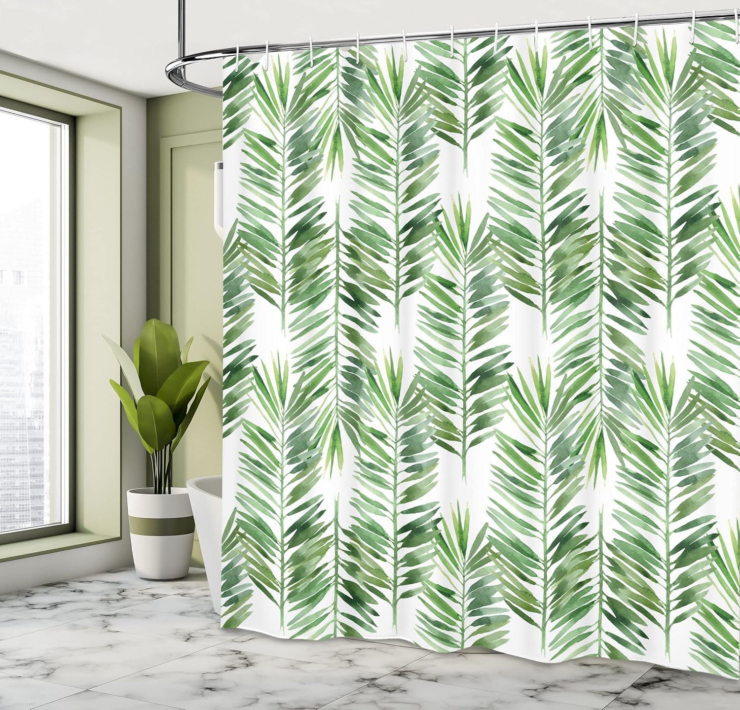 imageAmbesonne Romantic Shower Curtain Couple in Love Walking in The City Streets in Rainy Day Romance Dramatic Urban Scene Cloth Fabric Bathroom Decor Set with Hooks 69 W x 84 L Sepia RedPale Green