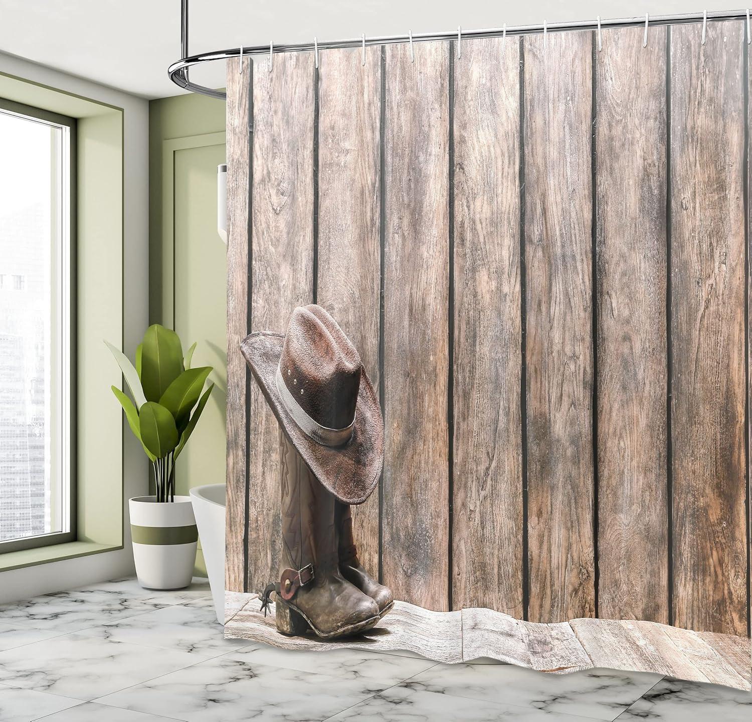 imageAmbesonne Romantic Shower Curtain Couple in Love Walking in The City Streets in Rainy Day Romance Dramatic Urban Scene Cloth Fabric Bathroom Decor Set with Hooks 69 W x 84 L Sepia RedBrown
