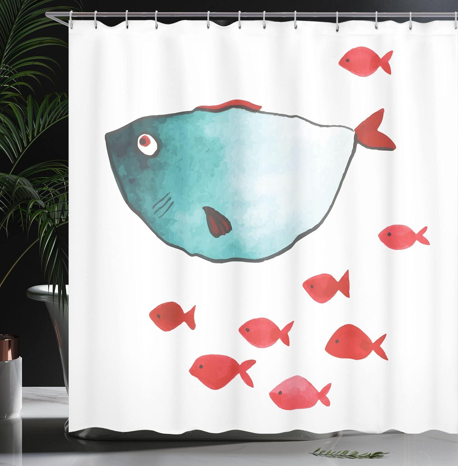 imageAmbesonne Romantic Shower Curtain Couple in Love Walking in The City Streets in Rainy Day Romance Dramatic Urban Scene Cloth Fabric Bathroom Decor Set with Hooks 69 W x 84 L Sepia RedVermilion Teal