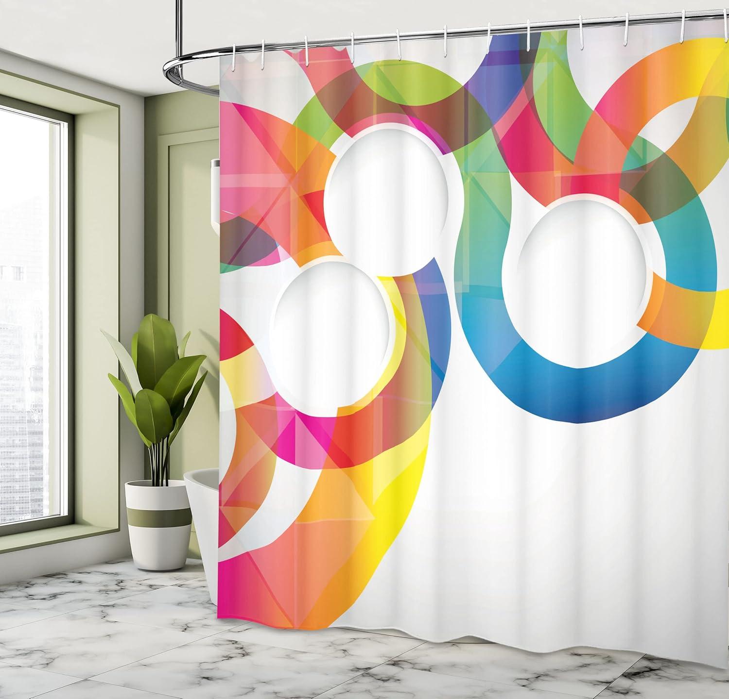 imageAmbesonne Romantic Shower Curtain Couple in Love Walking in The City Streets in Rainy Day Romance Dramatic Urban Scene Cloth Fabric Bathroom Decor Set with Hooks 69 W x 84 L Sepia RedWhite Pink