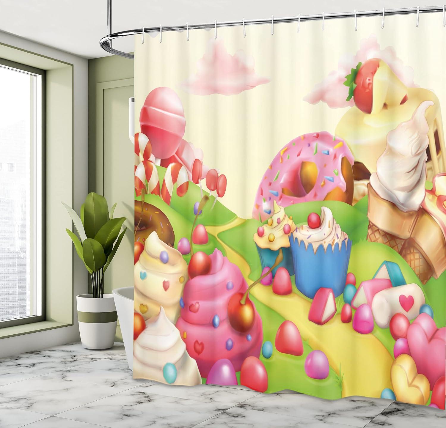 imageAmbesonne Romantic Shower Curtain Couple in Love Walking in The City Streets in Rainy Day Romance Dramatic Urban Scene Cloth Fabric Bathroom Decor Set with Hooks 69 W x 84 L Sepia RedGreen Pink