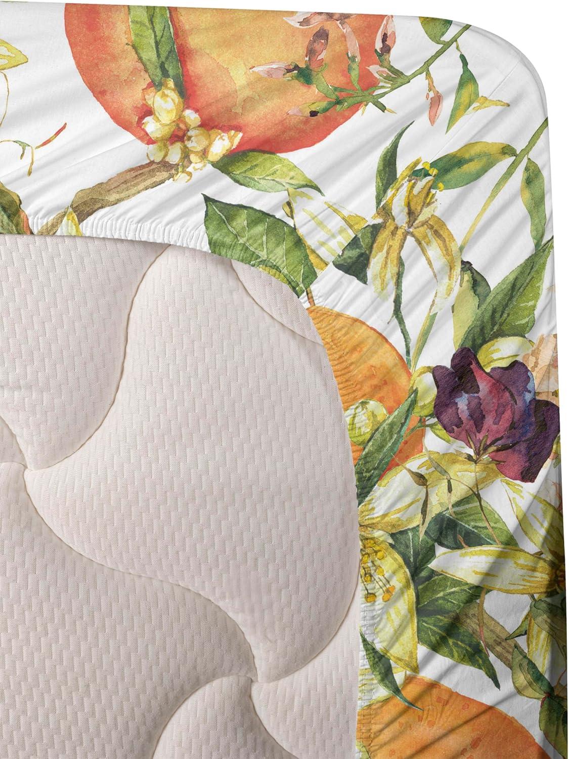 imageAmbesonne Valentine Sheet Set PastelColored Rose Flowers Leaves with Brush Strokes Abstract Art Fitted and Flat Sheet with Pillowcases Bedding Accent 4 Piece Set Queen Mauve Taupe Sage GreenMarigold Fern Green Ruby