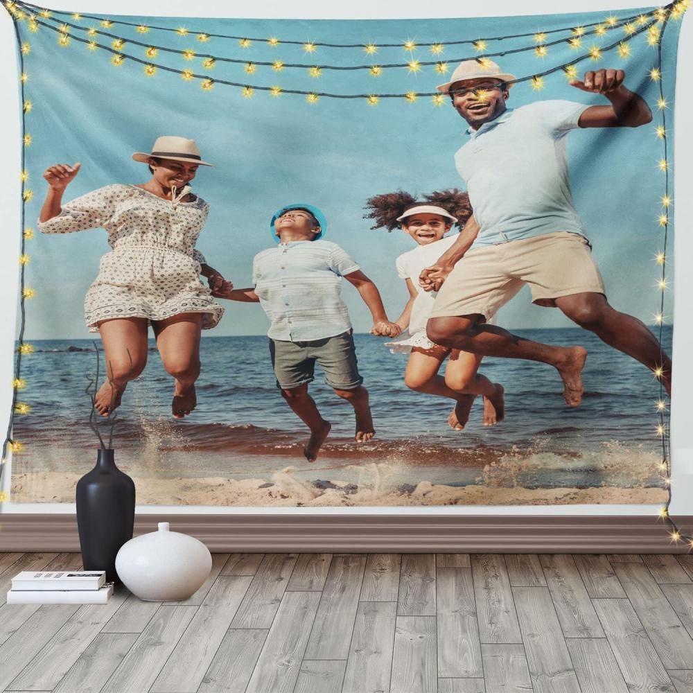 imageAmbesonne Customizable Tapestry with Photos Wide Wall Hanging for Bedroom Living Room Dorm Personalized Dcor Accent Piece for All Seasons Christmas amp Valentines Day Custom Gift 3 Photos 60 X 402 Photos