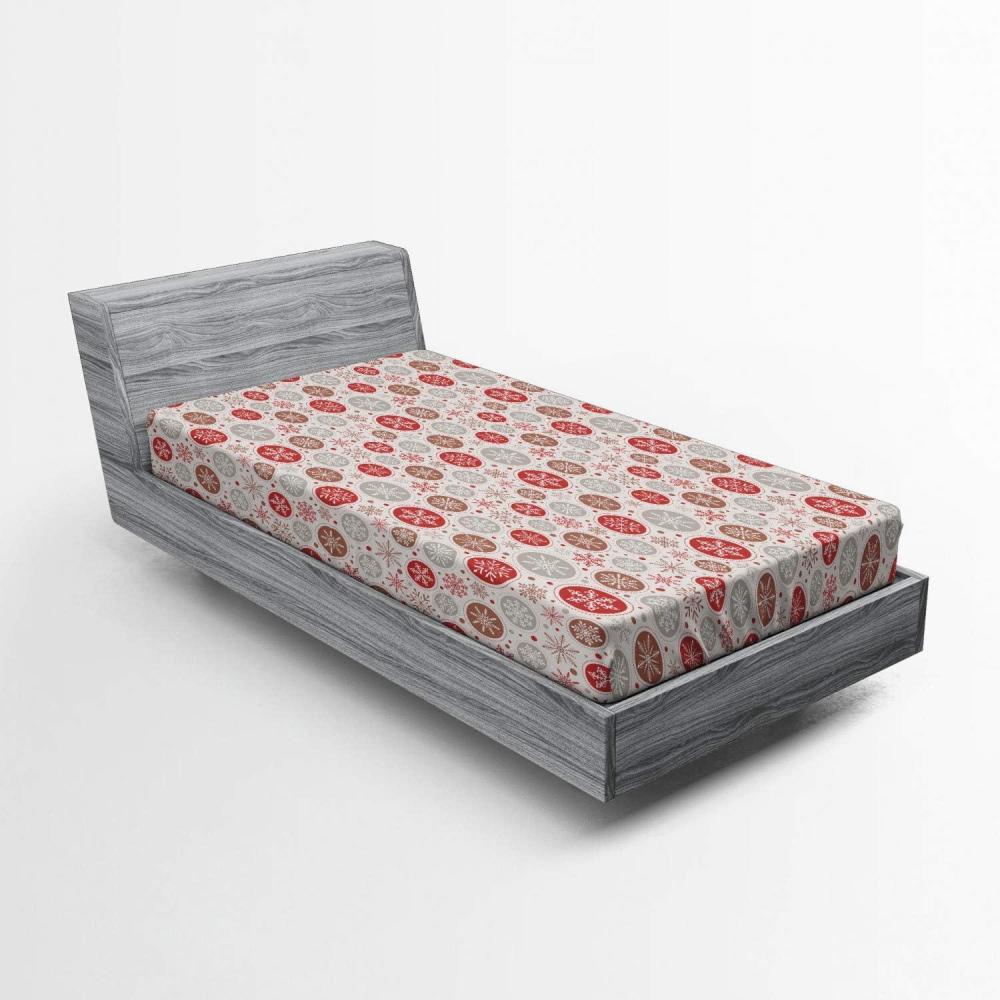 imageAmbesonne Floral Art Fitted Sheet Set Modern Scandi Flowers Leaves on Tartan Plaid Back Butterfly Valentine 2 Pack Comfortable Bedding AllRound Elastic Pocket Twin Size Blush White Grey PinkGrey Ruby