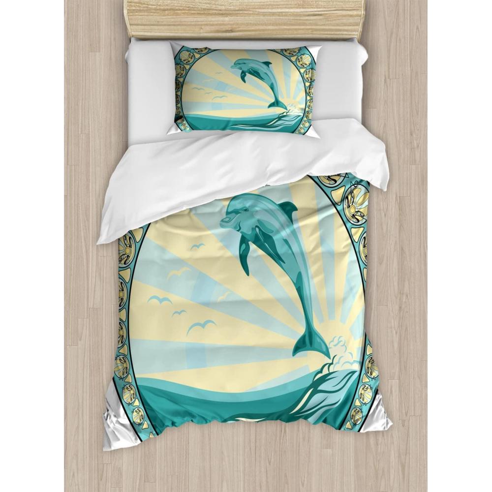 imageAmbesonne Love Duvet Cover Set Valentines Day Words with Hearts Frame on Vertical Lines Romantic Calligraphy Decorative 2 Piece Bedding Set with 1 Pillow Sham Twin Size Pink Red BlushTeal Yellow Black