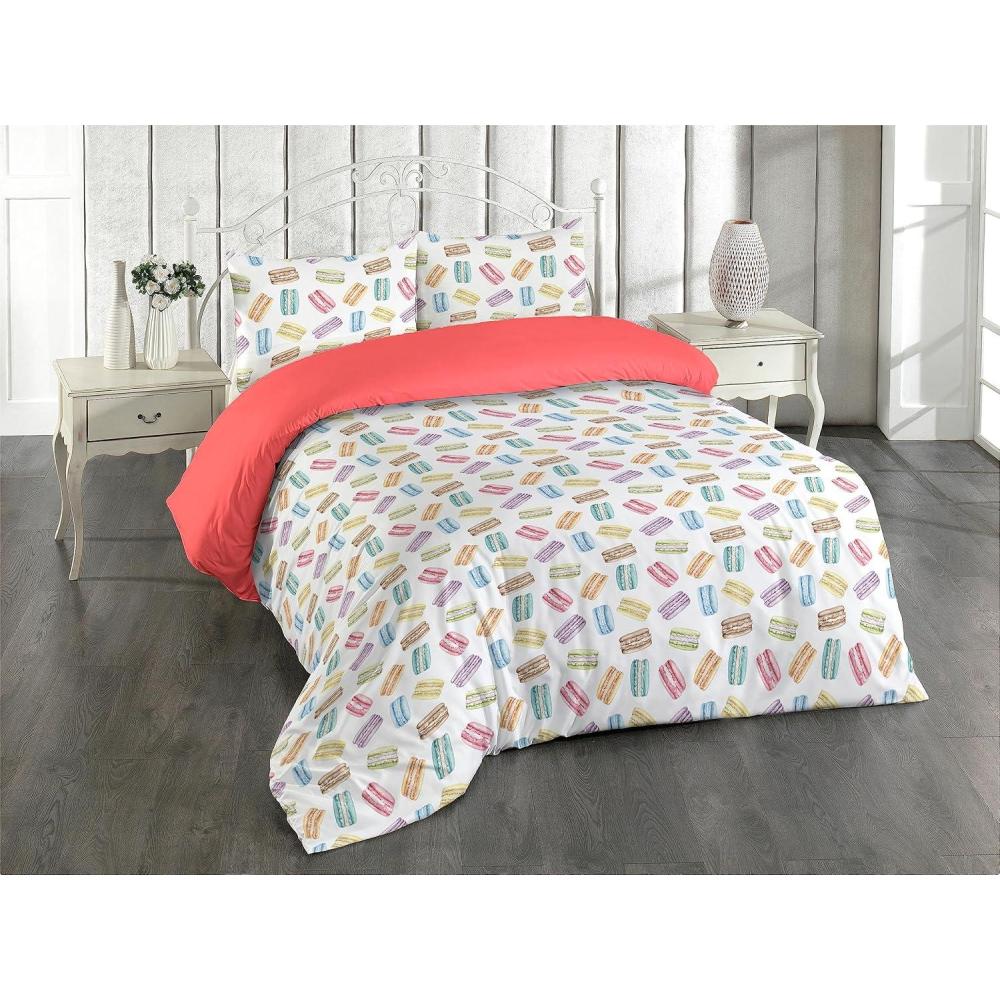 imageAmbesonne Romantic Duvet Cover Set Valentines Day Kiss Love Me and You Lettering with Blooming Flowers Reversible 2 Piece Bedding Set with Pillow Sham Twin Pastel Pink Grey EggshellWhite Multicolor