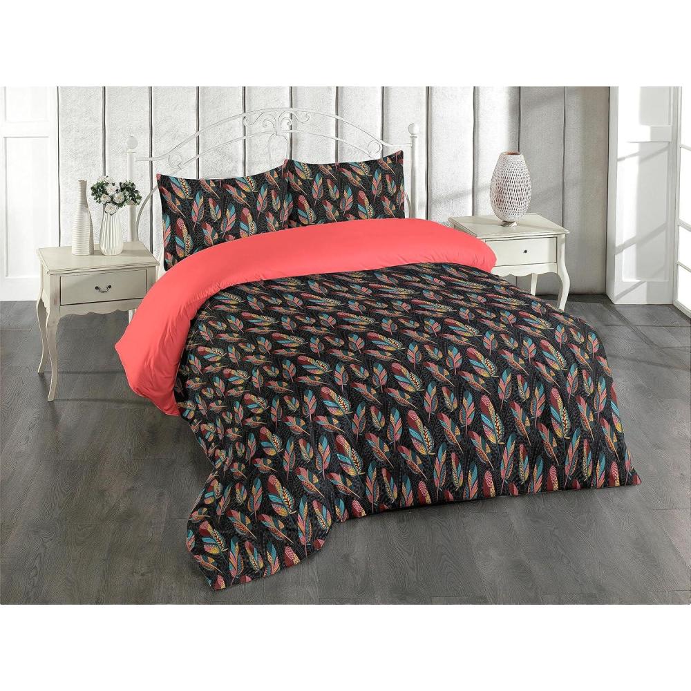 imageAmbesonne Romantic Duvet Cover Set Valentines Day Kiss Love Me and You Lettering with Blooming Flowers Reversible 2 Piece Bedding Set with Pillow Sham Twin Pastel Pink Grey EggshellCharcoal Grey Multicolor