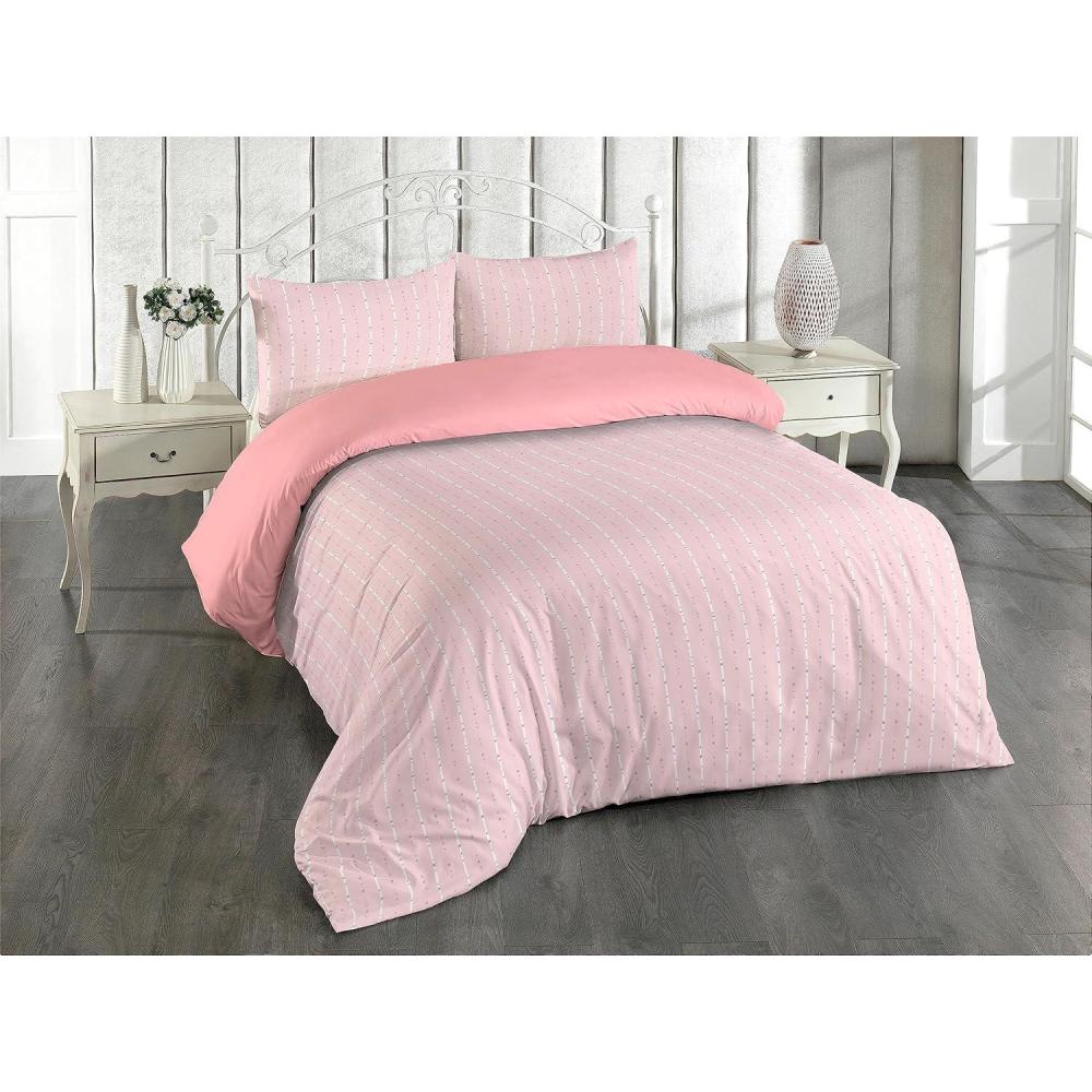 imageAmbesonne Romantic Duvet Cover Set Valentines Day Kiss Love Me and You Lettering with Blooming Flowers Reversible 2 Piece Bedding Set with Pillow Sham Twin Pastel Pink Grey EggshellPale Pink White and Mauve