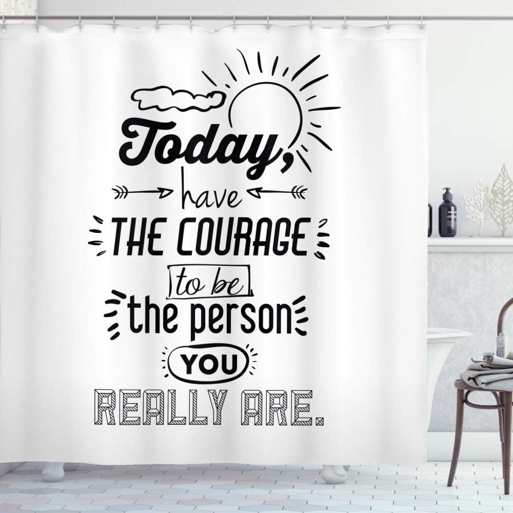 imageAmbesonne Romantic Shower Curtain Couple in Love Walking in The City Streets in Rainy Day Romance Dramatic Urban Scene Cloth Fabric Bathroom Decor Set with Hooks 69 W x 84 L Sepia RedBlack and White