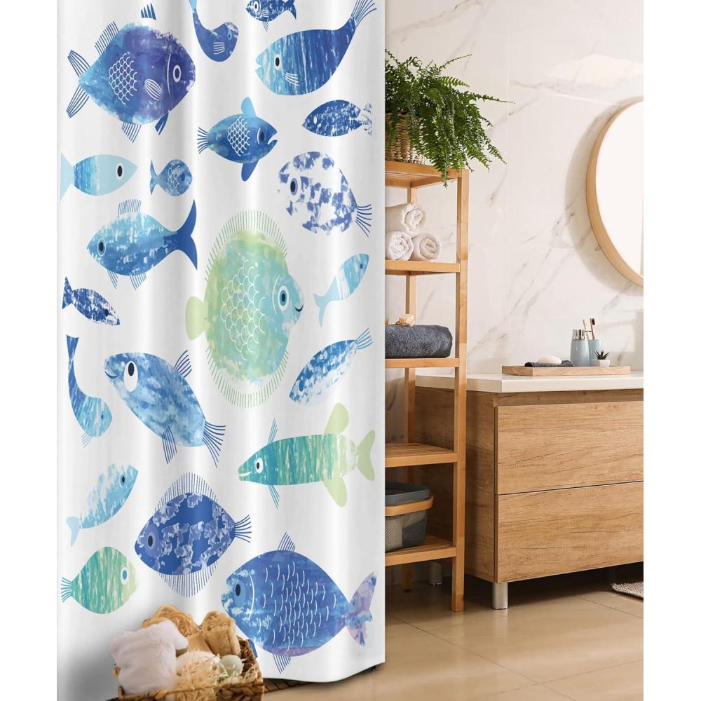 imageAmbesonne Romantic Shower Curtain Couple in Love Walking in The City Streets in Rainy Day Romance Dramatic Urban Scene Cloth Fabric Bathroom Decor Set with Hooks 69 W x 84 L Sepia RedSeafoam Blue