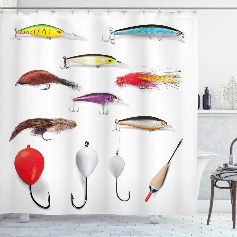 imageAmbesonne Romantic Shower Curtain Couple in Love Walking in The City Streets in Rainy Day Romance Dramatic Urban Scene Cloth Fabric Bathroom Decor Set with Hooks 69 W x 84 L Sepia RedBlue Yellow