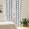 Ambesonne Black and White Curtains, Repetitive Pattern of Outline Exotic Cactus Plants Image, Window Treatments 2 Panel Set for Living Room Bedroom, Pair of – 28″ x 63″, Soft Black White