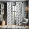 Ambesonne Black and White Curtains, Repetitive Pattern of Outline Exotic Cactus Plants Image, Window Treatments 2 Panel Set for Living Room Bedroom, Pair of – 28″ x 63″, Soft Black White