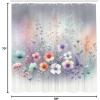 Ambesonne Blue Shower Curtain, Floral Eucalyptus Branches Romantic Botanical Weeping Flowers in Cold Tones, Cloth Fabric Bathroom Decor Set with Hooks, 69″ W x 75″ L, Laurel Green Sea Blue(Pale Grey Seafoam Lilac)