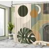 Ambesonne Blue Shower Curtain, Floral Eucalyptus Branches Romantic Botanical Weeping Flowers in Cold Tones, Cloth Fabric Bathroom Decor Set with Hooks, 69″ W x 75″ L, Laurel Green Sea Blue(Beige Evergreen and Sepia)