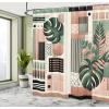 Ambesonne Blue Shower Curtain, Floral Eucalyptus Branches Romantic Botanical Weeping Flowers in Cold Tones, Cloth Fabric Bathroom Decor Set with Hooks, 69″ W x 75″ L, Laurel Green Sea Blue(Evergreen Pale Rust Brown)