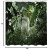 Ambesonne Blue Shower Curtain, Floral Eucalyptus Branches Romantic Botanical Weeping Flowers in Cold Tones, Cloth Fabric Bathroom Decor Set with Hooks, 69″ W x 75″ L, Laurel Green Sea Blue(Forest Green)