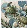Ambesonne Blue Shower Curtain, Floral Eucalyptus Branches Romantic Botanical Weeping Flowers in Cold Tones, Cloth Fabric Bathroom Decor Set with Hooks, 69″ W x 75″ L, Laurel Green Sea Blue(Peacock Green and Blue Grey)
