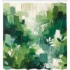 Ambesonne Blue Shower Curtain, Floral Eucalyptus Branches Romantic Botanical Weeping Flowers in Cold Tones, Cloth Fabric Bathroom Decor Set with Hooks, 69″ W x 75″ L, Laurel Green Sea Blue(Teal Ivory)