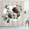 Ambesonne Blue Shower Curtain, Floral Eucalyptus Branches Romantic Botanical Weeping Flowers in Cold Tones, Cloth Fabric Bathroom Decor Set with Hooks, 69″ W x 75″ L, Laurel Green Sea Blue(Pale Sage Green Blush)