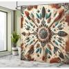 Ambesonne Blue Shower Curtain, Floral Eucalyptus Branches Romantic Botanical Weeping Flowers in Cold Tones, Cloth Fabric Bathroom Decor Set with Hooks, 69″ W x 75″ L, Laurel Green Sea Blue(Redwood Teal Champagne)