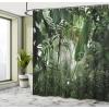Ambesonne Blue Shower Curtain, Floral Eucalyptus Branches Romantic Botanical Weeping Flowers in Cold Tones, Cloth Fabric Bathroom Decor Set with Hooks, 69″ W x 75″ L, Laurel Green Sea Blue(Forest Green)