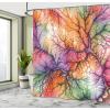 Ambesonne Blue Shower Curtain, Floral Eucalyptus Branches Romantic Botanical Weeping Flowers in Cold Tones, Cloth Fabric Bathroom Decor Set with Hooks, 69″ W x 75″ L, Laurel Green Sea Blue(Lilac Orange Sea Green)