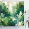 Ambesonne Blue Shower Curtain, Floral Eucalyptus Branches Romantic Botanical Weeping Flowers in Cold Tones, Cloth Fabric Bathroom Decor Set with Hooks, 69″ W x 75″ L, Laurel Green Sea Blue(Teal Ivory)