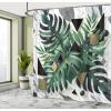 Ambesonne Blue Shower Curtain, Floral Eucalyptus Branches Romantic Botanical Weeping Flowers in Cold Tones, Cloth Fabric Bathroom Decor Set with Hooks, 69″ W x 75″ L, Laurel Green Sea Blue(Emerald Dark Grey Dimgray)
