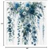 Ambesonne Blue Shower Curtain, Floral Eucalyptus Branches Romantic Botanical Weeping Flowers in Cold Tones, Cloth Fabric Bathroom Decor Set with Hooks, 69″ W x 75″ L, Laurel Green Sea Blue(Laurel Green Sea Blue)