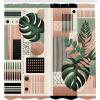 Ambesonne Blue Shower Curtain, Floral Eucalyptus Branches Romantic Botanical Weeping Flowers in Cold Tones, Cloth Fabric Bathroom Decor Set with Hooks, 69″ W x 75″ L, Laurel Green Sea Blue(Evergreen Pale Rust Brown)