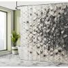 Ambesonne Blue Shower Curtain, Floral Eucalyptus Branches Romantic Botanical Weeping Flowers in Cold Tones, Cloth Fabric Bathroom Decor Set with Hooks, 69″ W x 75″ L, Laurel Green Sea Blue(Eggshell Charcoal Grey)