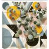 Ambesonne Blue Shower Curtain, Floral Eucalyptus Branches Romantic Botanical Weeping Flowers in Cold Tones, Cloth Fabric Bathroom Decor Set with Hooks, 69″ W x 75″ L, Laurel Green Sea Blue(Orange Blue Grey Peach)