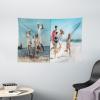 Ambesonne Customizable Tapestry with Photos, Wide Wall Hanging for Bedroom Living Room Dorm, Personalized Décor Accent Piece for All Seasons Christmas & Valentines Day Custom Gift, 3 Photos, 60″ X 40″(2 Photos)