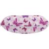Ambesonne Eiffel Travel Pillow Neck Rest, Romantic Valentines Day Eiffel Tower City of Love Doodle Style Heart Shapes, Memory Foam Traveling Accessory for Airplane and Car, 12″, Maroon White(Pink Purple)