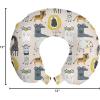 Ambesonne Eiffel Travel Pillow Neck Rest, Romantic Valentines Day Eiffel Tower City of Love Doodle Style Heart Shapes, Memory Foam Traveling Accessory for Airplane and Car, 12″, Maroon White(Mustard Grey)